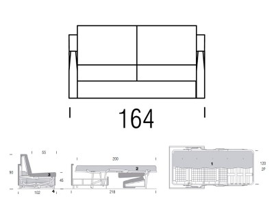 Personaliza tu sofá-cama Dorm de apertura italiana de Frajumar en Mobel 6000, con sus tejidos seleccionados a tu medida.