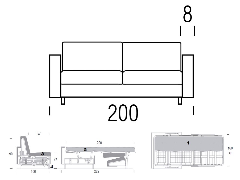 Sofá cama Due
