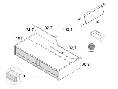 Cama con arcón Delulu Neo 04-4