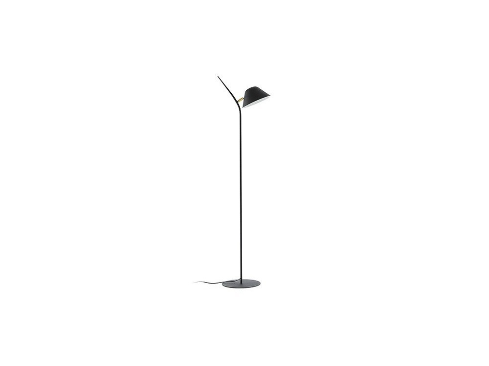Lámpara de pie de metal en negro o blanco con pantalla articulada Mysti