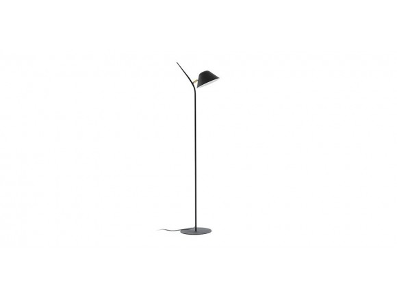 Lámpara de pie de metal en negro o blanco con pantalla articulada Mysti