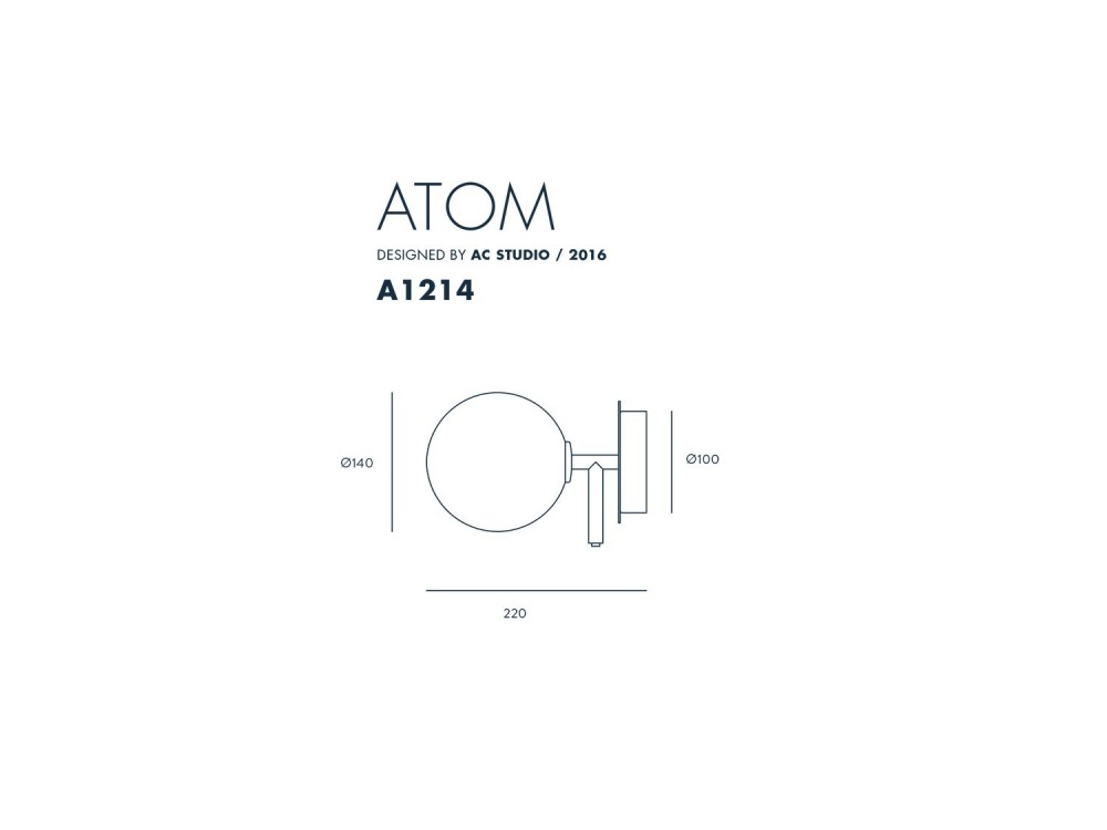 Aplique con pantalla balón Atom