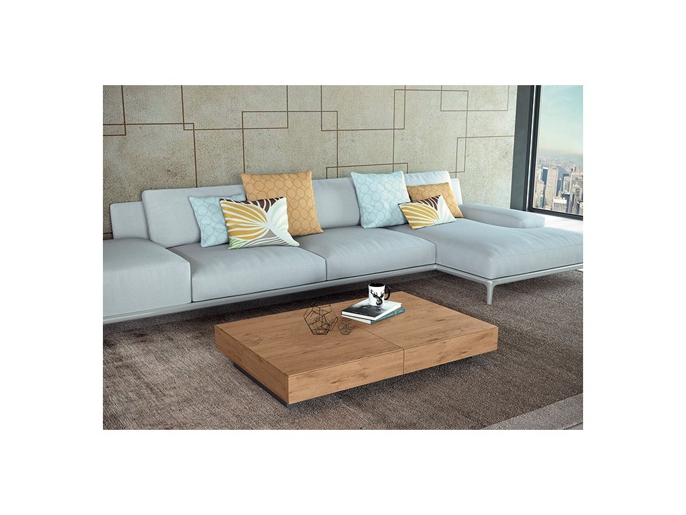 Mesa de centro elevable convertible en mesa de comedor New Cover