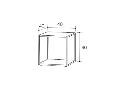 Mesita de noche cuadrada o rectangular Daem