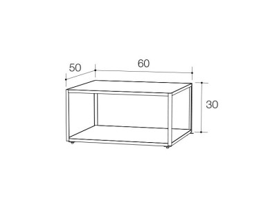 Mesita de noche cuadrada o rectangular Daem