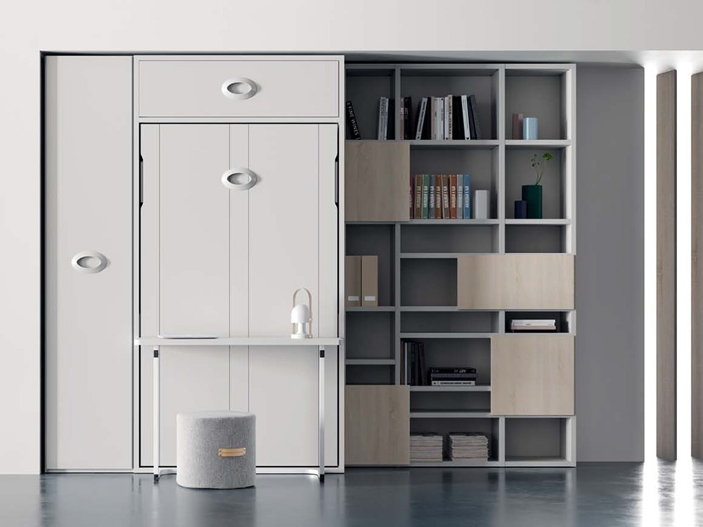 Dormitorio juvenil con cama abatible vertical qb de tegar en Mobel 6000