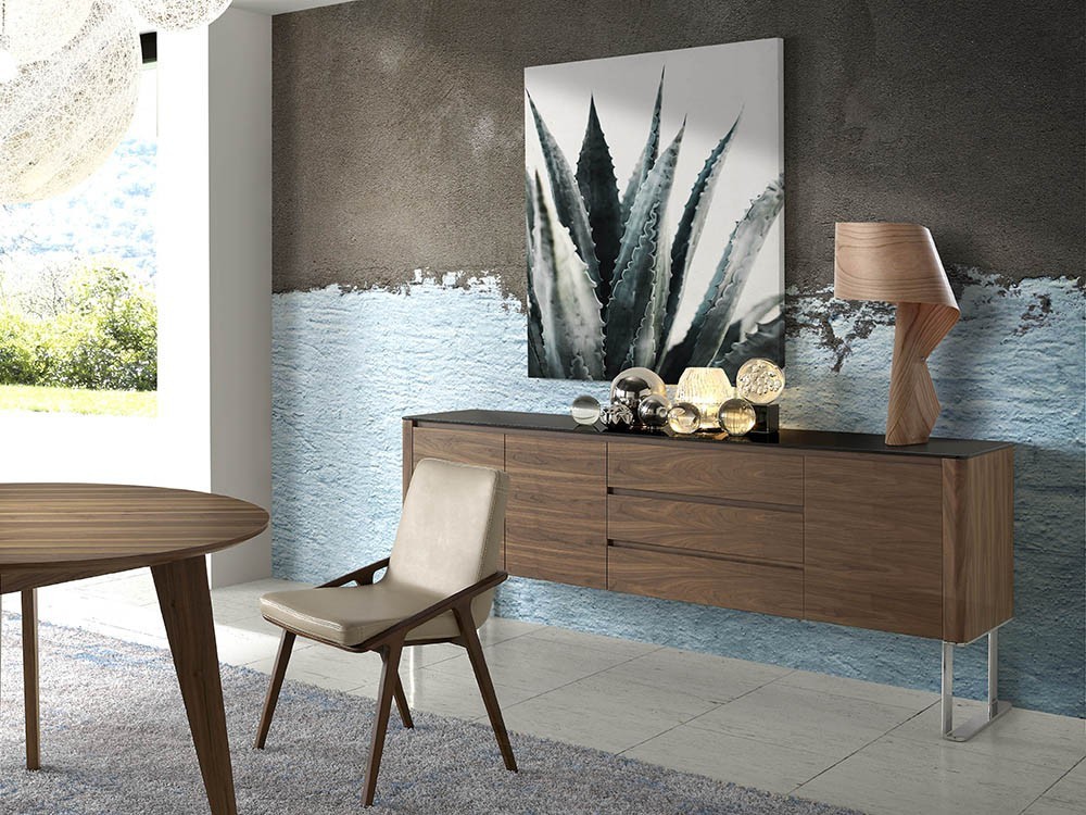 Aparador chapado en nogal 3060 Harmony de Ángel Cerdá en Mobel 6000