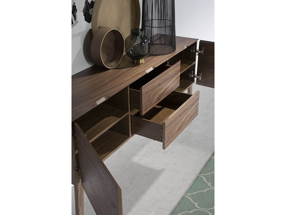 Aparador chapado en nogal con dos puertas y dos cajones 3077 de Ángel Cerdá en Mobel 6000