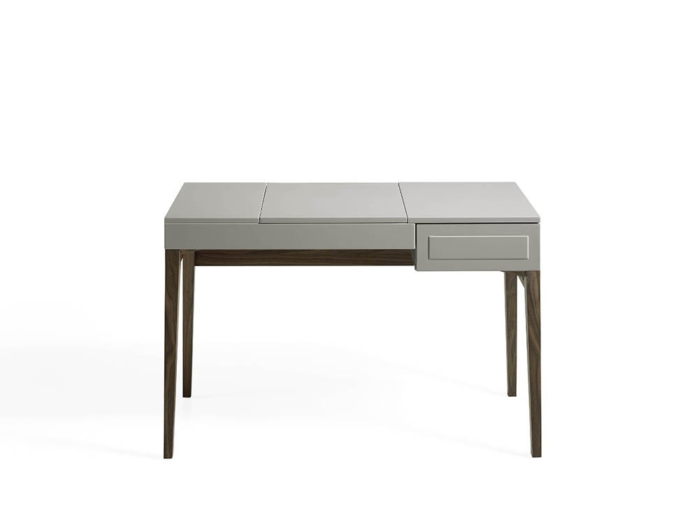 Escritorio/ Tocador lacado con pies chapados en nogal y espejo con joyero 7001 Harmony de Ángel Cerdá