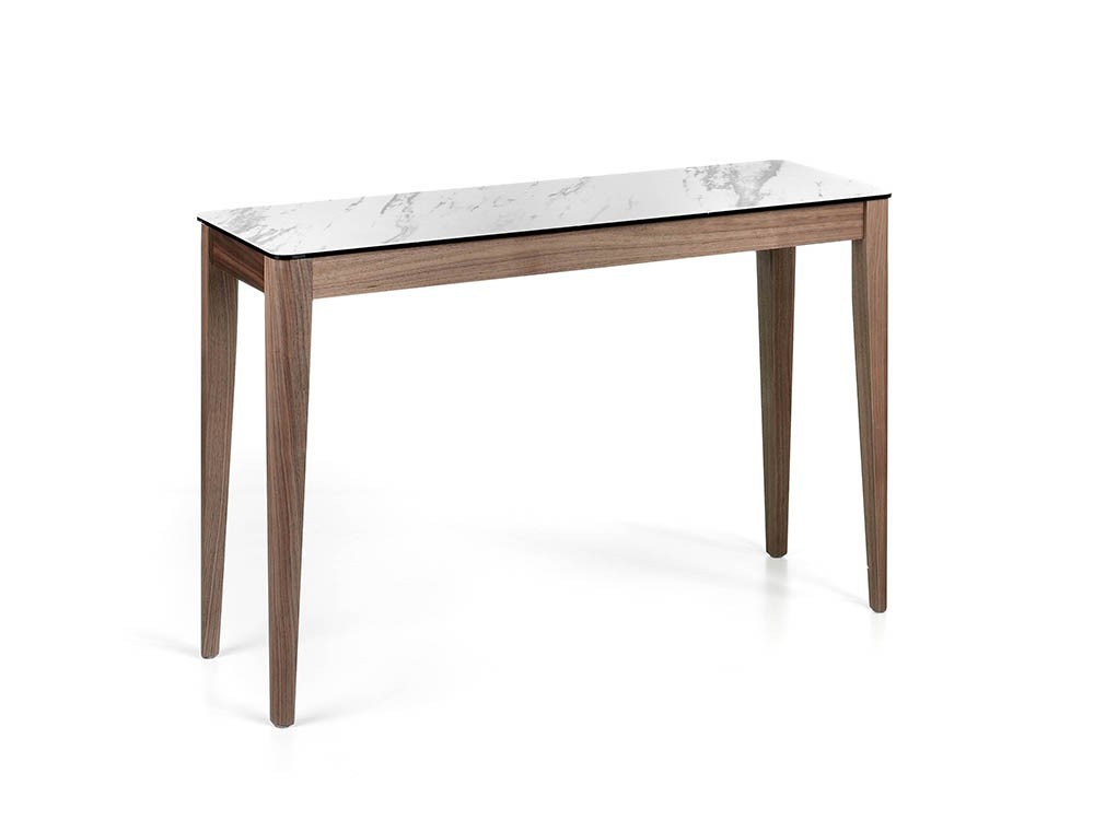 Consola chapada en nogal con tapa porcelánica Ángel Cerdá 3082 en Mobel 6000