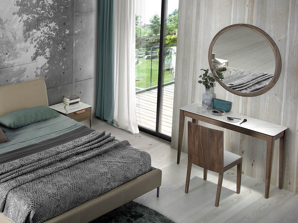 Consola chapada en nogal con tapa porcelánica Ángel Cerdá 3082 en Mobel 6000