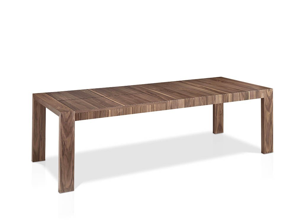 Mesa de comedor extensible de dm chapado en nogal natural 1012 de Ángel Cerdá en Mobel 6000