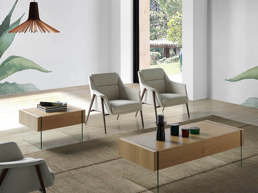 Butaca tapizada en textil con estructura de acero cobre 5010 Harmony de Ángel Cerdá