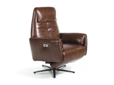 Sillón giratorio tapizado en piel con mecanismo relax 5056 Ángel Cerdá