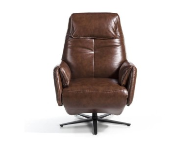 Sillón giratorio tapizado en piel con mecanismo relax 5056 Ángel Cerdá