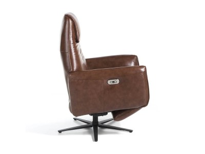 Sillón giratorio tapizado en piel con mecanismo relax 5056 Ángel Cerdá
