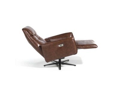 Sillón giratorio tapizado en piel con mecanismo relax 5056 Ángel Cerdá