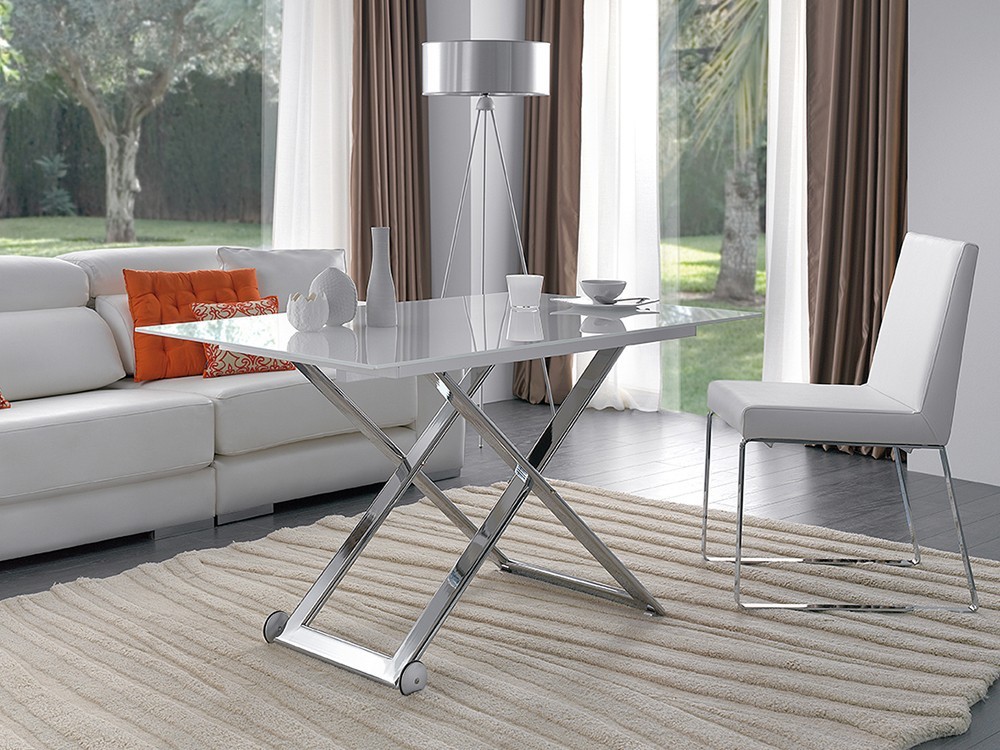 Mesa de centro elevabla Clip cristal Ramiro Tarazona - 2