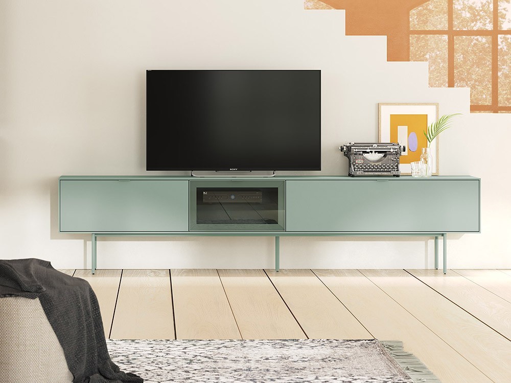 Mueble para tv con estructura metálica, MOBliving, Mobel 6000