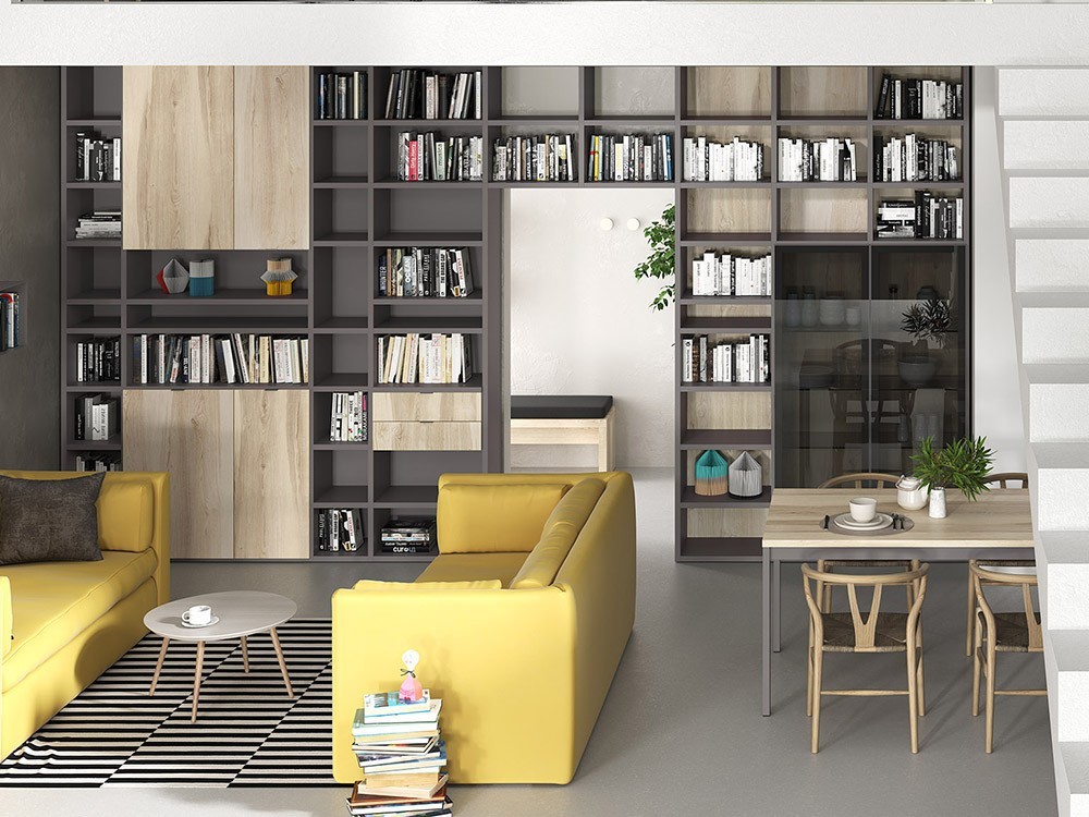 Mesa de comedor fija con estructura de metal y sobre de madera Muss de Tegar Mobel - 8