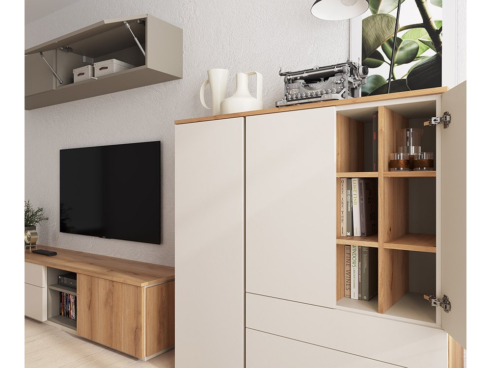 Comoposición para salón con mueble para tv y aparador Muss