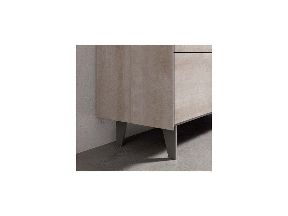 Se asienta sobre patas de metal el aparador Blaza Snow New Book 26 de Vive