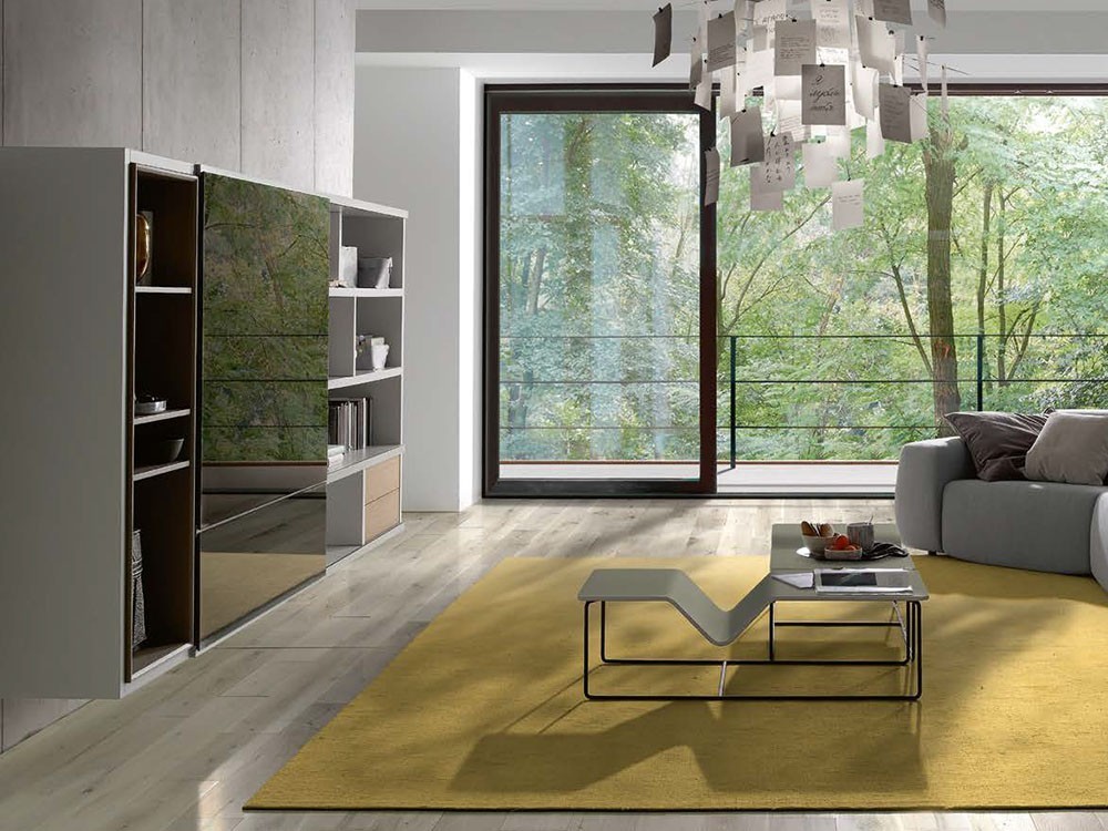 Mueble de salón suspendido con puertas correderas Ios Time