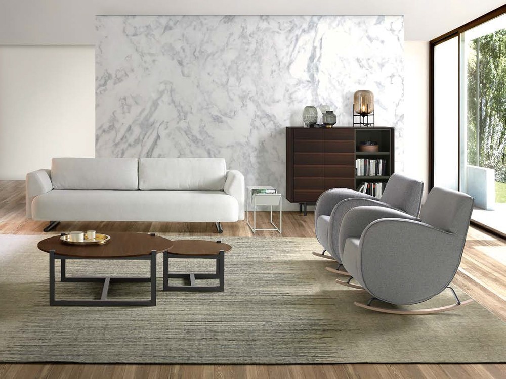 Aparador alto cubo con dos puertas y dos huecos Moss Time