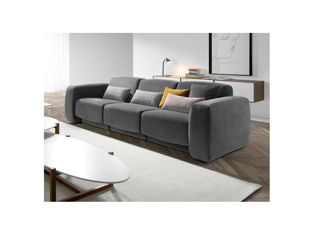 Mesa de centro redonda u ovalada de madera Lene Time