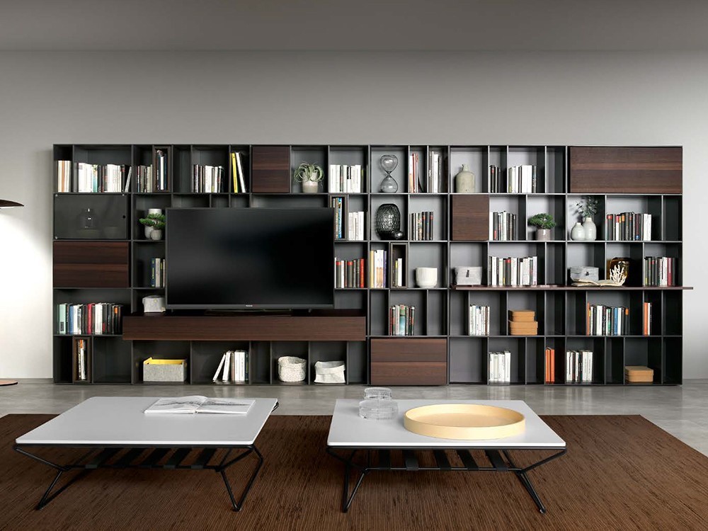 Mesa de centro de madera lacada y metal Nudos Time