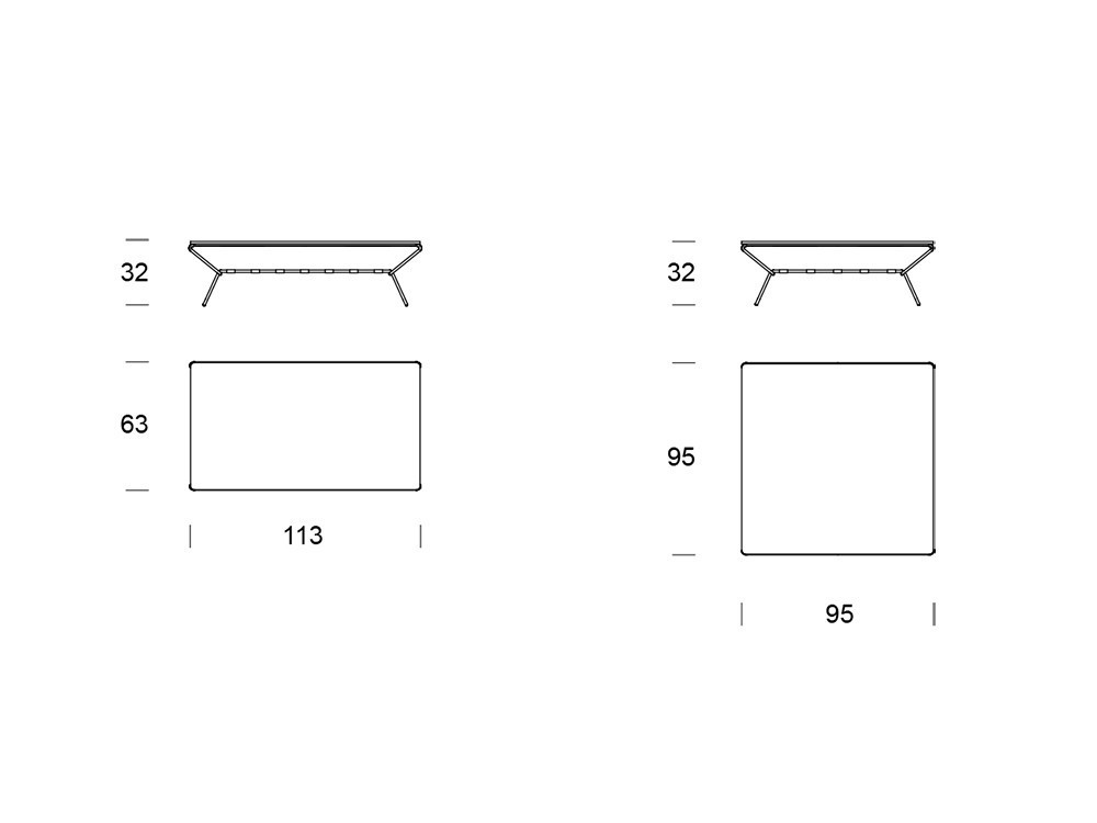 Mesa de centro de madera lacada y metal Nudos Time