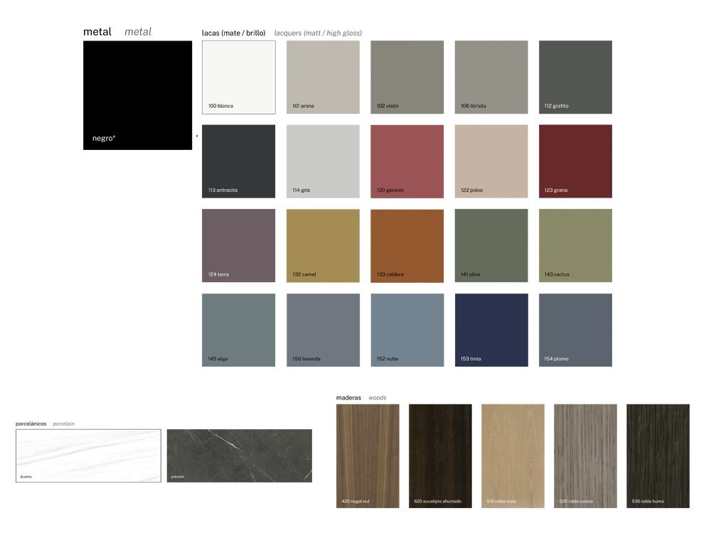 Mesa de centro o auxiliar lacada con estrutura de metal Birch Time