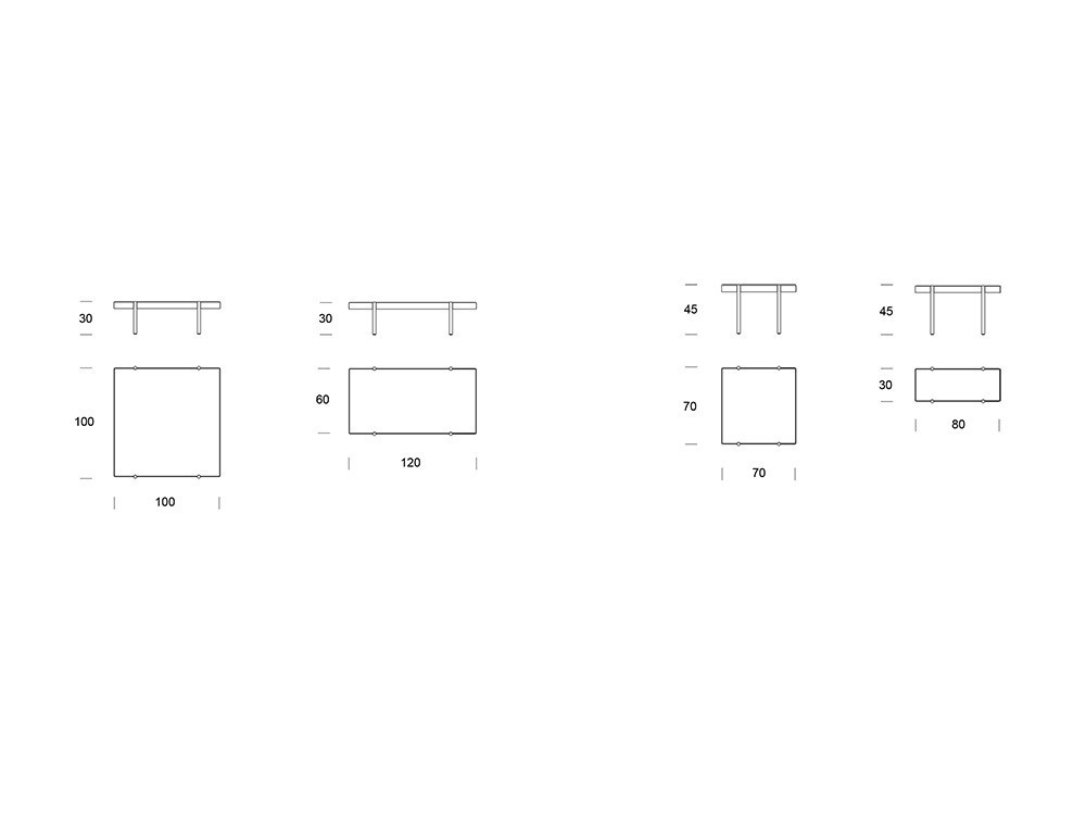 Mesa de centro o auxiliar lacada con estrutura de metal Birch Time