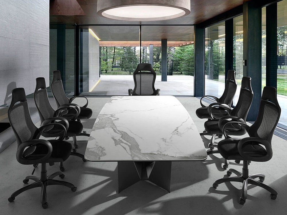 Sillón giratorio con reposabrazos en tela de malla 4074 Ángel Cerdá