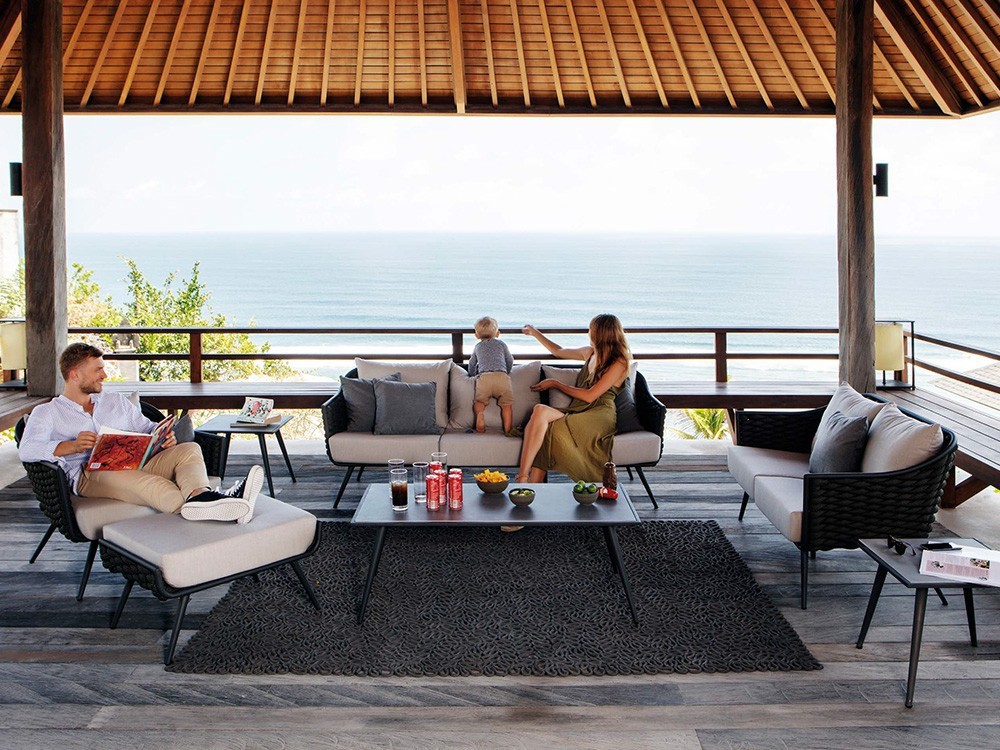 Sillón de exterior de aluminio y cuerda trenzada Serpent de Skyline Design - 9