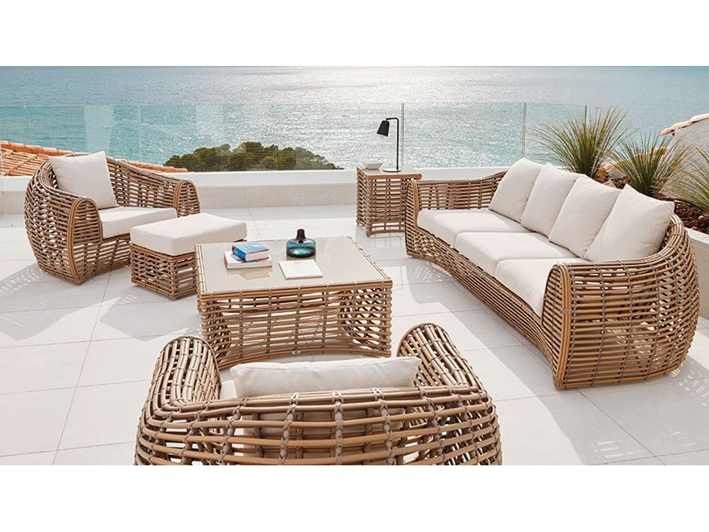 Sofa de dos o tres plazas de fibra trenzada Ruby Skyline Design - 8