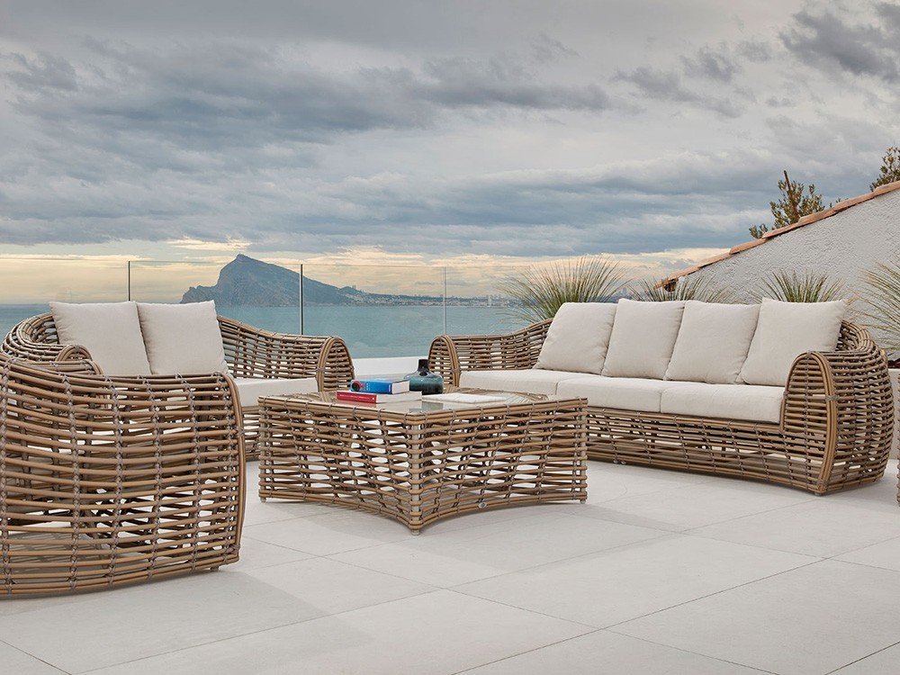 Sofa de dos o tres plazas de fibra trenzada Ruby Skyline Design - 9