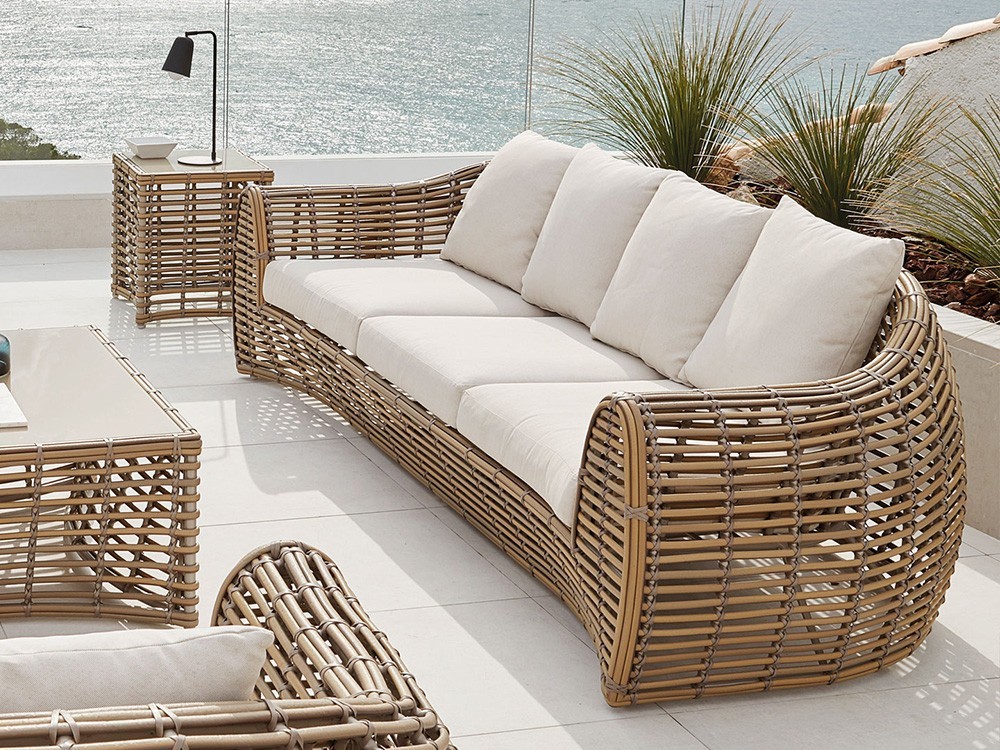 Sofa de dos o tres plazas de fibra trenzada Ruby Skyline Design - 10