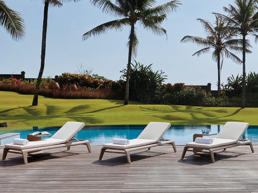 Tumbona de fibra sintética con colchoneta tapizada Journey de skyline - 4