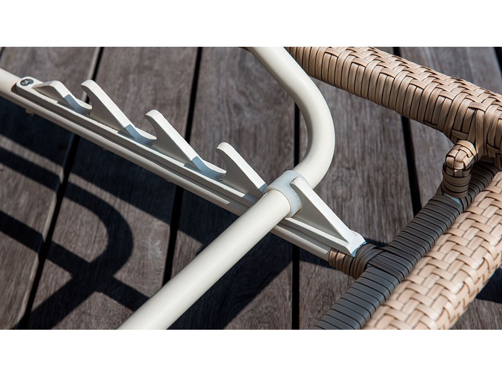 Tumbona de fibra sintética con colchoneta tapizada Journey de skyline - 7