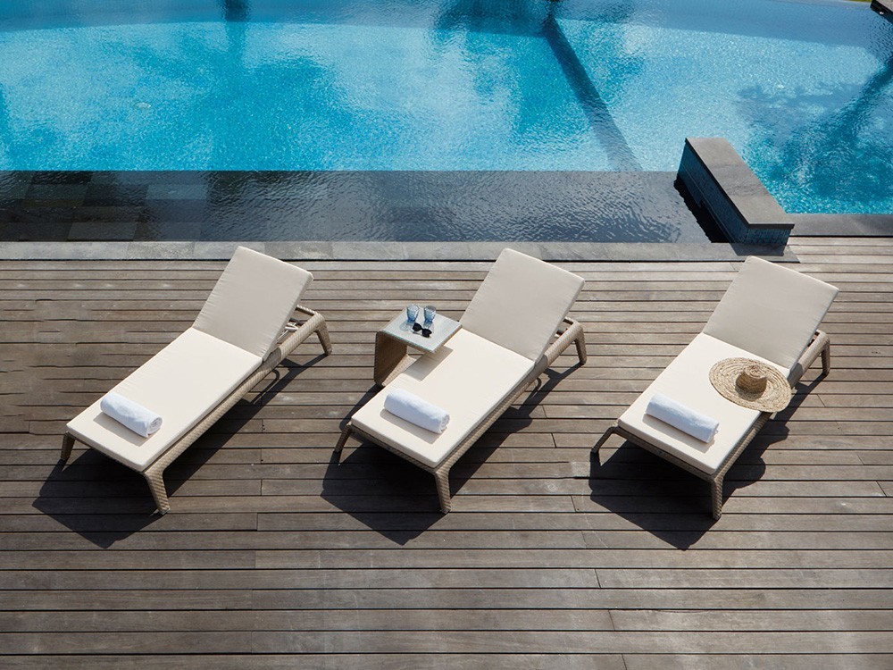 Tumbona de fibra sintética con colchoneta tapizada Journey de skyline - 3