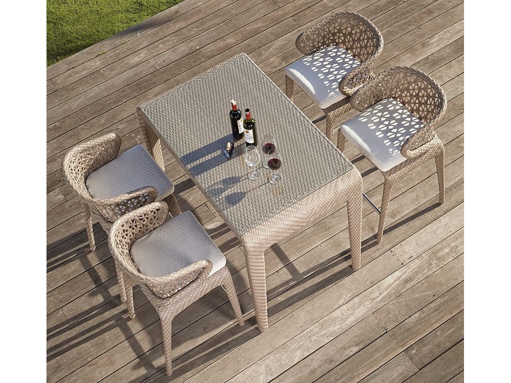 Taburete alto Journey con cojín tapizado de Skyline - 3