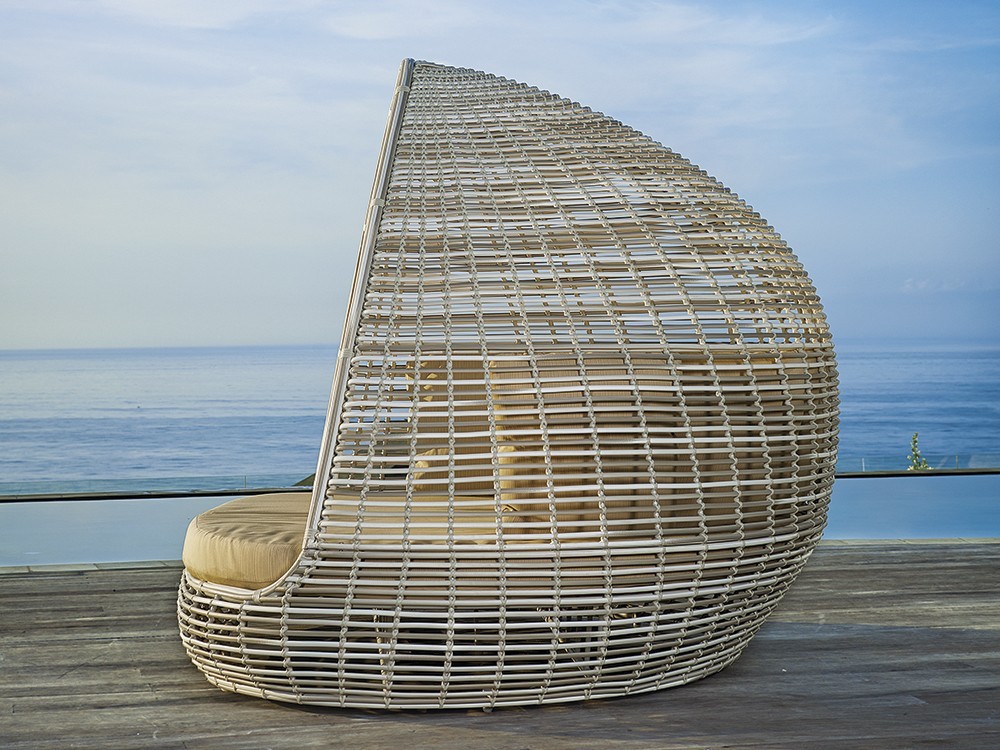 Daybed cubierta de fibra sintética trenzada Shade Skyline Design - 6