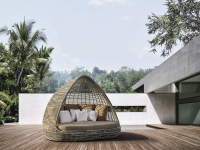 Daybed cubierta de fibra sintética trenzada Shade Skyline Design - 7