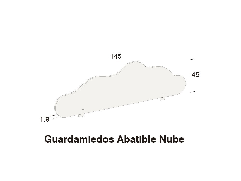 Litera casita Nordic con nube quitamiedos abatible Stay