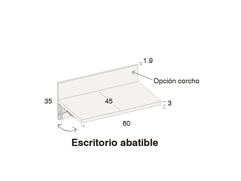 Escritorio abatible Stay