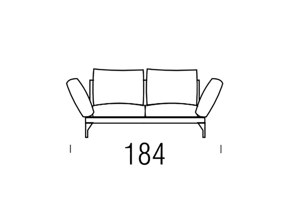 Sofá tapizado en lino Axis de Beltá & Frajumar - 8