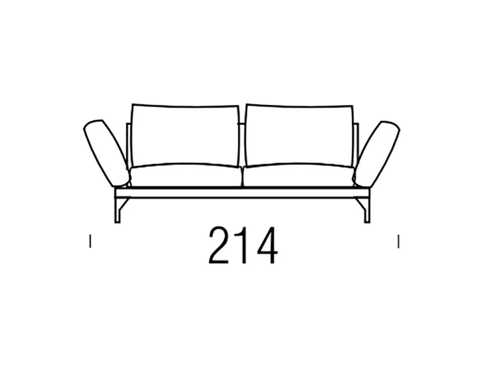 Sofá tapizado en lino Axis de Beltá & Frajumar - 9