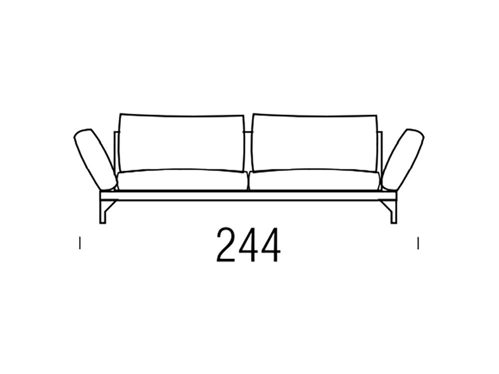 Sofá tapizado en lino Axis de Beltá & Frajumar - 10