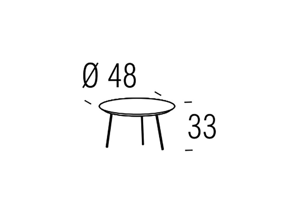 Mesa auxiliar redonda Rund